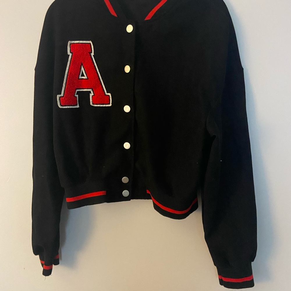 Black and Red Varsity Jacket